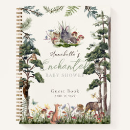 Enchanted Forest Animals Baby shower Gastenboek Notitieboek