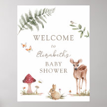 Enchanted Forest Animals Baby shower Welkom