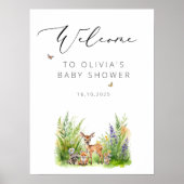Enchanted Forest Animals Baby shower Welkom Poster (Voorkant)