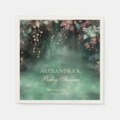 Enchanted Forest Arch Baby shower Welkomstbord Servet (Voorkant)