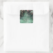 Enchanted Forest Arch Baby shower Welkomstbord Vierkante Sticker (Tas)