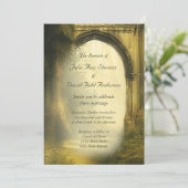 Enchanted Forest Arch Wedding Kaart (Staand voorkant)