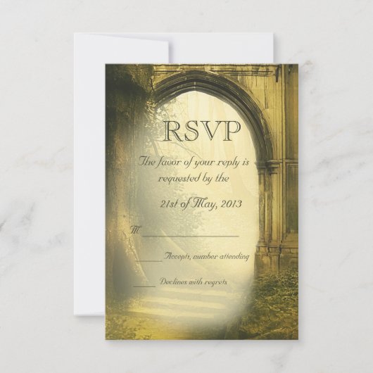 Enchanted Forest Arch Wedding RSVP (Voorkant)