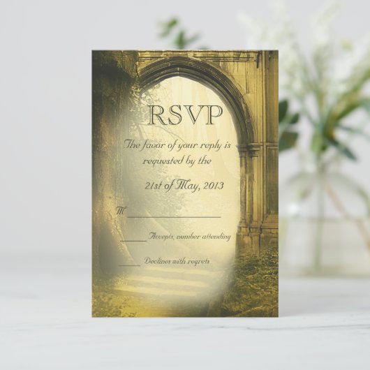 Enchanted Forest Arch Wedding RSVP (Staand voorkant)