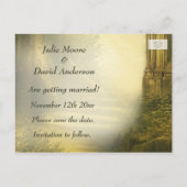 Enchanted Forest Arch Wedding Sla de datum op Aankondigingskaart (Achterkant)