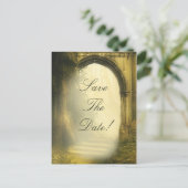 Enchanted Forest Arch Wedding Sla de datum op Aankondigingskaart (Staand voorkant)