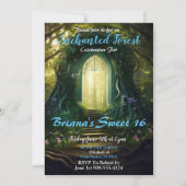 Enchanted Forest Archway Sweet 16 Uitnodiging (Voorkant)