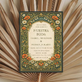Enchanted Forest Art Nouveau Nuestra Boda Wedding Kaart