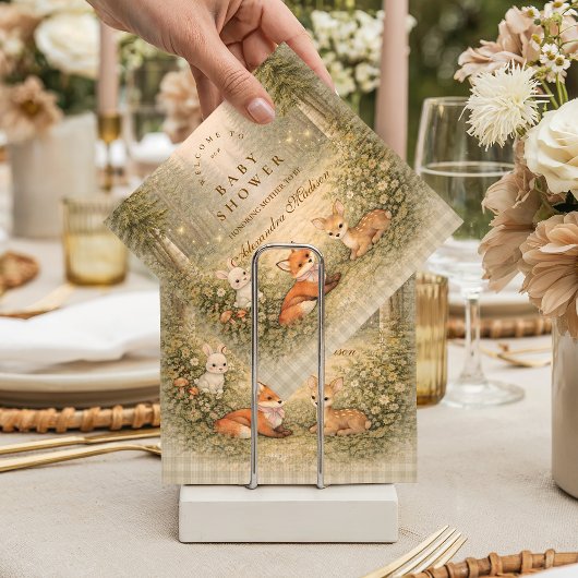 Enchanted Forest Baby Animals Baby Shower Servet