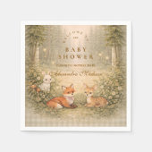 Enchanted Forest Baby Animals Baby Shower Servet (Voorkant)