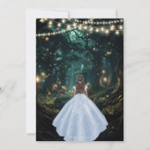 Enchanted Forest Baby Blauwe Jurk Bat Mitzvah Kaart (Achterkant)