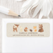 Enchanted Forest Baby shower Adres Etiket (Insitu)