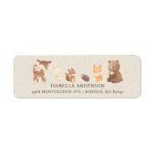 Enchanted Forest Baby shower Adres Etiket (Voorkant)