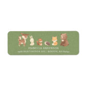 Enchanted Forest Baby shower Adres Etiket (Voorkant)