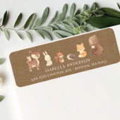 Enchanted Forest Baby shower Adres Etiket
