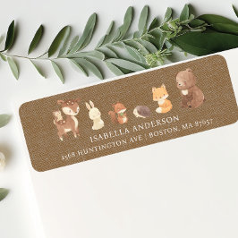 Enchanted Forest Baby shower Adres Etiket