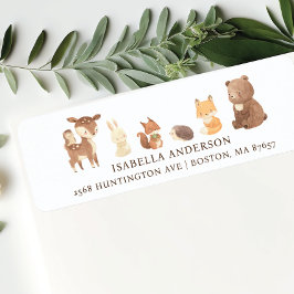 Enchanted Forest Baby shower Adres Etiket