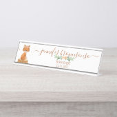 Enchanted Forest Baby Shower Bureau Naambordje (Voorkant)