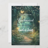 Enchanted Forest Baby shower Invitation Sjabloon Kaart (Voorkant)
