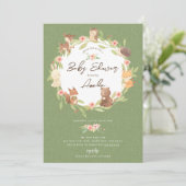 Enchanted Forest Baby shower Kaart (Staand voorkant)