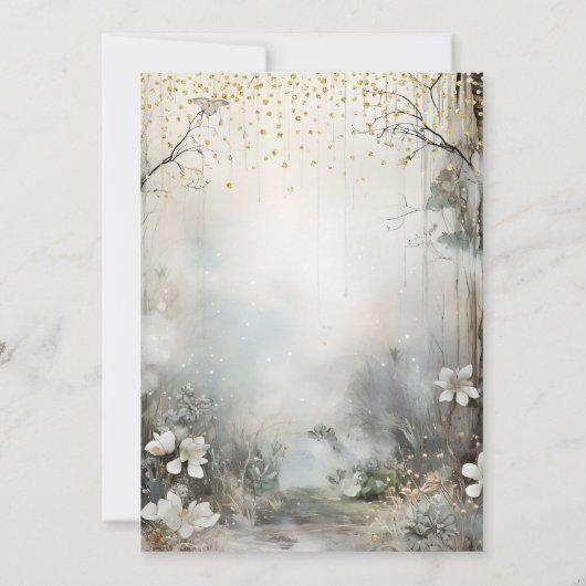 Enchanted Forest Baby shower Kaart (Achterkant)