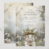 Enchanted Forest Baby shower Kaart (Voorkant / Achterkant)
