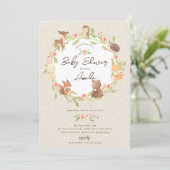 Enchanted Forest Baby shower Kaart (Staand voorkant)