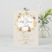 Enchanted Forest Baby shower Kaart (Staand voorkant)