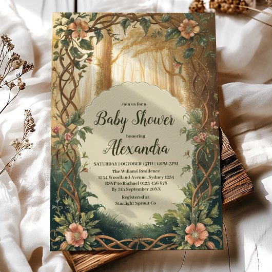 Enchanted Forest Baby shower Kaart