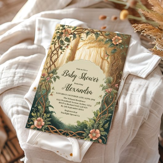 Enchanted Forest Baby shower Kaart