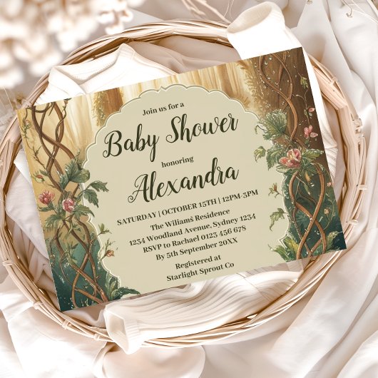 Enchanted Forest  Baby Shower Kaart