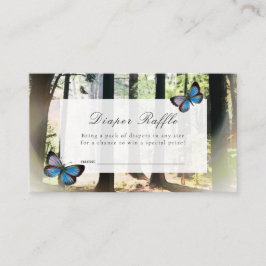 Enchanted Forest Baby shower Luier Raffle Ticket Informatiekaartje