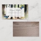 Enchanted Forest Baby shower Luier Raffle Ticket Informatiekaartje (Voorkant / Achterkant)