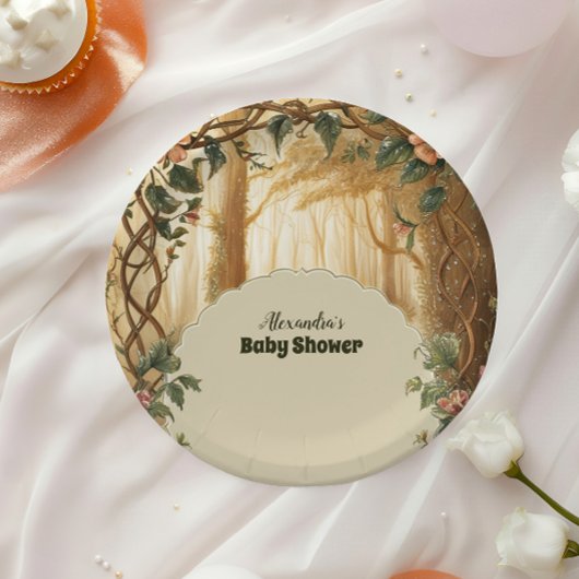 Enchanted Forest Baby shower Papieren Bordje
