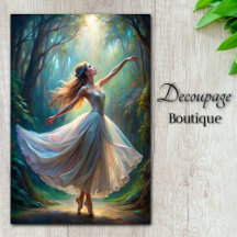 Enchanted Forest Ballerina Decoupage