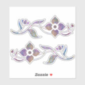 Enchanted Forest Batik Flowers Sticker (Vel)