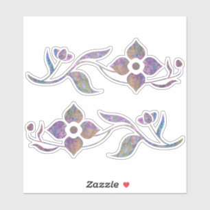 Enchanted Forest Batik Flowers Sticker