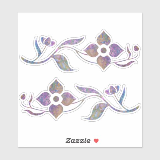 Enchanted Forest Batik Flowers Sticker (Vel)