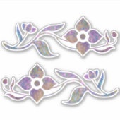 Enchanted Forest Batik Flowers Sticker (Voorkant)