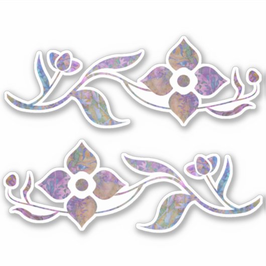 Enchanted Forest Batik Flowers Sticker (Voorkant)