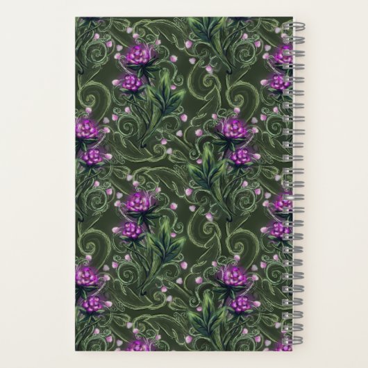 Enchanted Forest Berry Vine Pattern Notitieboek (Achterkant)