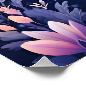 Enchanted Forest BLAUW PAARSE THEMA Poster (Hoek)