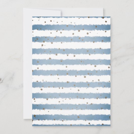 Enchanted Forest Blue Baby Shower Kaart (Achterkant)