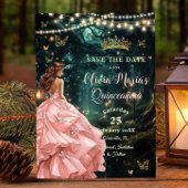 Enchanted Forest Blush roze jurk Quinceañera Save The Date