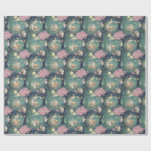 Enchanted forest, Bunny cherry blossom Cadeaupapier (Vlak)