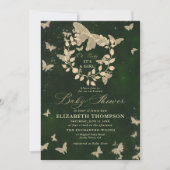 Enchanted Forest Butterflies Foliage Baby shower Kaart (Voorkant)