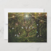 Enchanted Forest Butterflies Gold Lights RSVP Kaartje (Voorkant)
