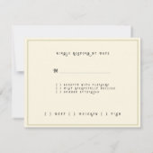 Enchanted Forest Butterflies Gold Lights RSVP Kaartje (Achterkant)