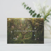 Enchanted Forest Butterflies Gold Lights Save The Date (Staand voorkant)