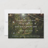 Enchanted Forest Butterflies Gold Lights Save The Date (Achterkant)